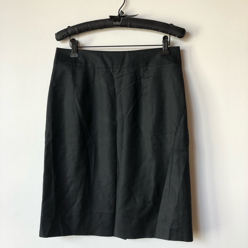 J.Crew Black 100% Wool Pencil Skirt Size 4